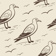 Obraz premium seamless pattern with birds