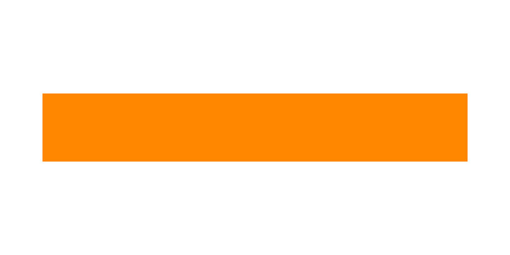 Horizontal orange rectangle on white background minimal design.