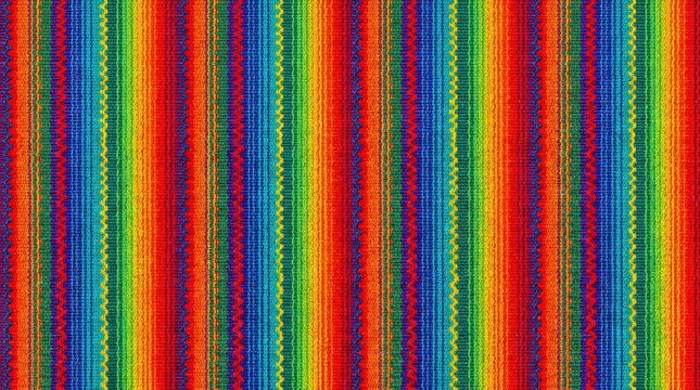 Vibrant colorful striped pattern resembling woven textile fabric.