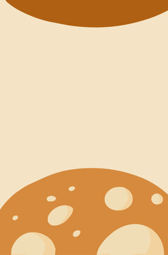 Abstract Cookie Dough Background with Creamy Batter Shapes and Copy Space