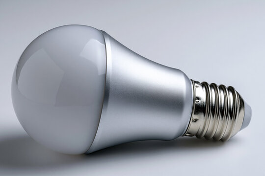 Light bulb resting on a surface