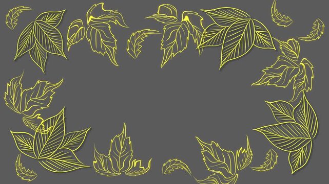 Decorative Golden Floral Frame Motion Graphic