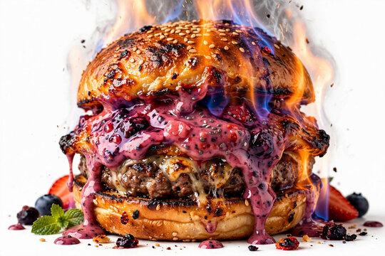 Flaming Smoothie-Burger Baked