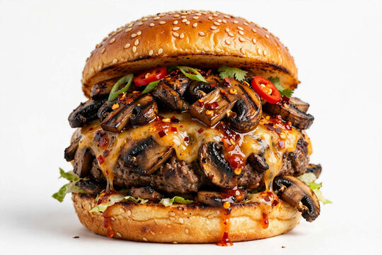 Grilled Mushroom x Burger (Chili)