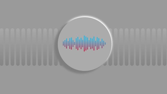 Colorful Audio Waveform Motion Graphic Background