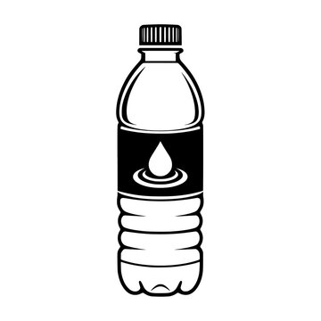 Original Water Bottle Vector - Premium Minimalist Plastic Bottle Illustration for Branding and UI Design