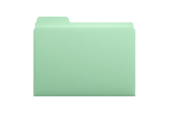 Large pale green document folder with top tab