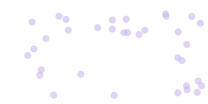 Abstract background with scattered light purple circles on a white surface.