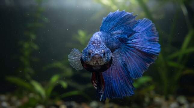 betta fish in aquarium