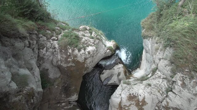 Risleten Wasserfall Risletenschlucht von oben Nidwalden Schweiz - Sehensw&uuml;rdigkeiten Schweiz
