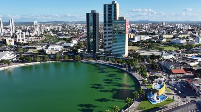 Campina Grande Skyline In Campina Grande In Paraiba Brazil. Nature Park Scenery. Highrise Buildings. Campina Grande Skyline In Paraiba Brazil. Downtown District. Beautiful Cityscape. 