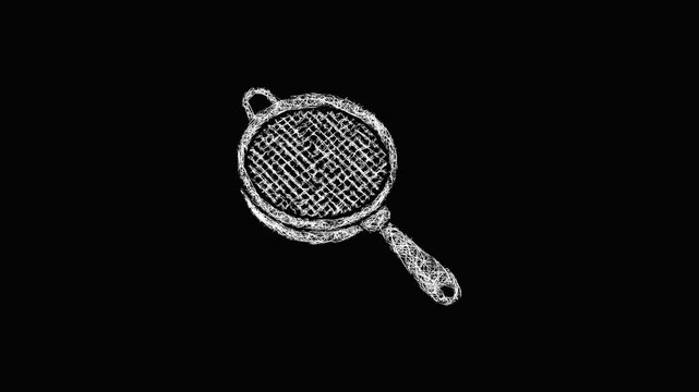 Sketch sieve icon animation - smooth progressive reveal