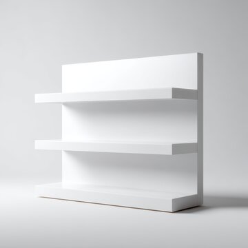 blank shelf pos stand mockup carton product display 3d render