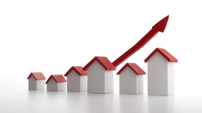 real estate investment growth with rising mortgage interest rate chart