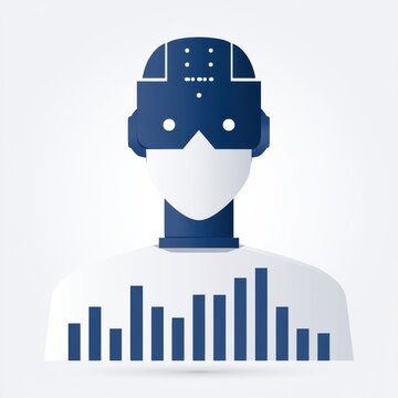 Algorithmic trading robot icon symbolizing automation in financial technology