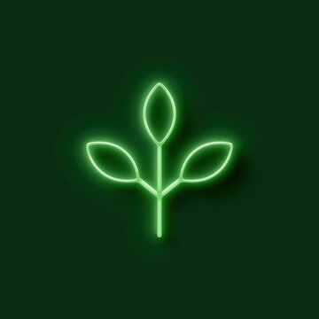 Green neon icon representing portfolio diversification and wealth growth