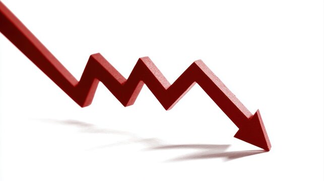 US inflation rate graph recession impact economic concept