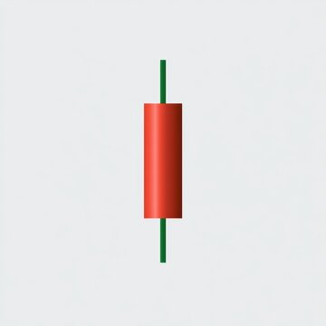 Bullish reversal candlestick chart isolated on transparent background