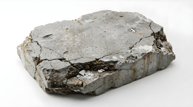 A single piece of raw graphite mineral isolated on a white background with detailed surface texture