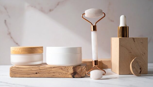 Facial roller with skincare products