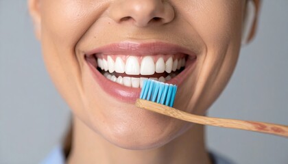 Fototapeta premium Healthy smile after brushing teeth
