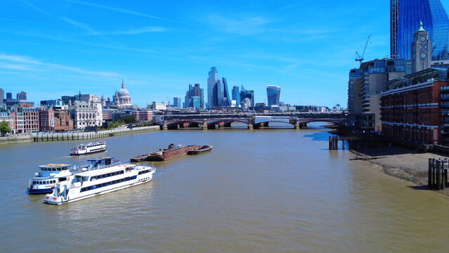 River Thames Boats and City of London