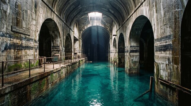 submerged underground architecture