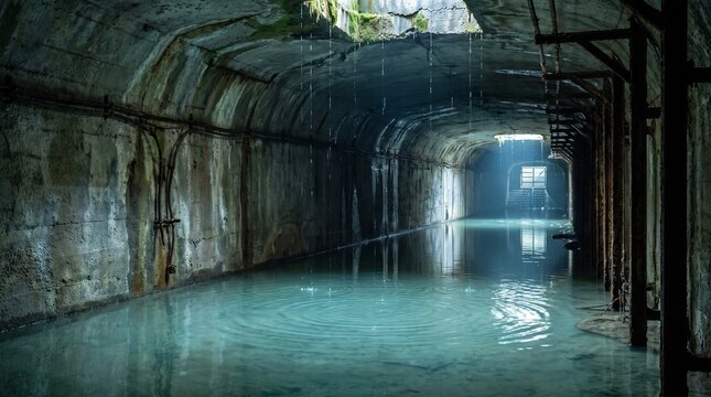 water covering subterranean passage