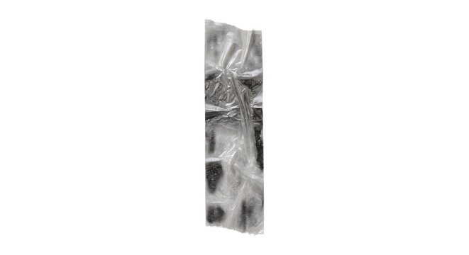 Close-up of crumpled metallic tape with a textured surface and reflective sheen