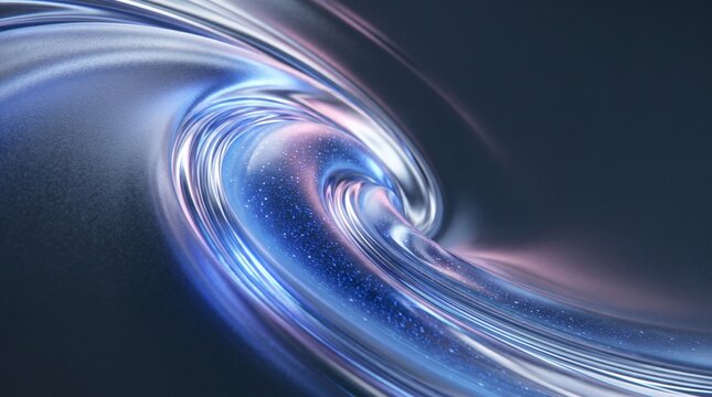 Abstract Futuristic Swirling Fluid Wave Background with Glowing Light