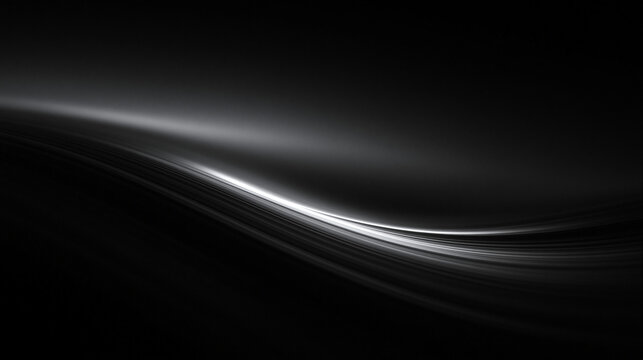 Abstract Black and Silver Wave Background for Technology and Design