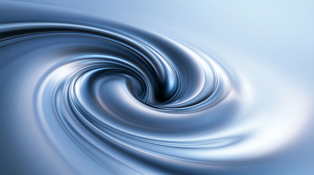 Abstract Blue Liquid Swirl Background with Glossy Fluid Motion