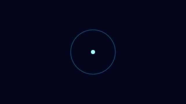 Minimalist loading spinner animation with rotating circular interface 4k