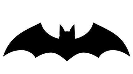 Fototapeta premium Black bat silhouette icon isolated on transparent background as png file for graphic design projects