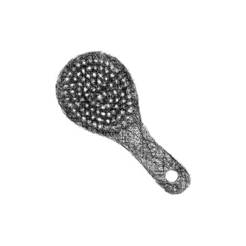 Sketch rice spoon icon design