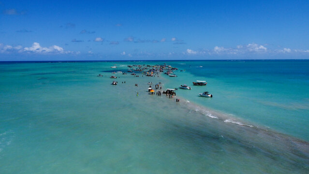 Aerial Perspective: The Mesmerizing "Caminho de Mois&eacute;s" Sandbar in Maragogi, Alagoas