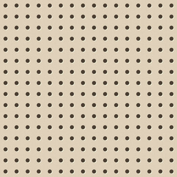 Beige pegboard perforated panel texture square background