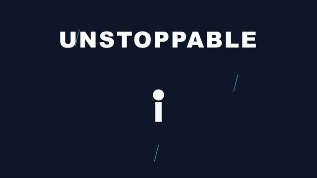 Unstoppable motivational typography animation with minimalist motion and abstract rain 4k motion motivational