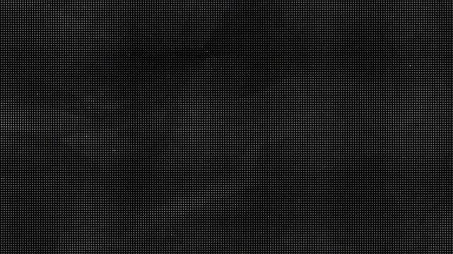 Animated halftone dot texture with dense monochrome pattern. Transparent background with alpha channel for overlay, compositing and motion graphics
