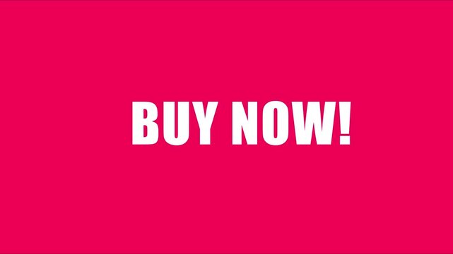 Buy now animated text overlay on vibrant pink animation 4k background, for e-commerce marketing, and sales promotion