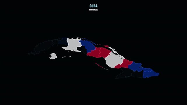 Cuba Province Map Highlighted on World Map in 4K Motion Graphics