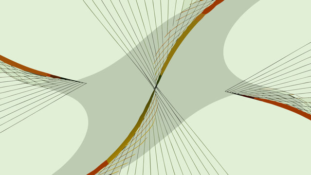 Minimalist Abstract Illustration of Intersecting Lines and Curved Shapes