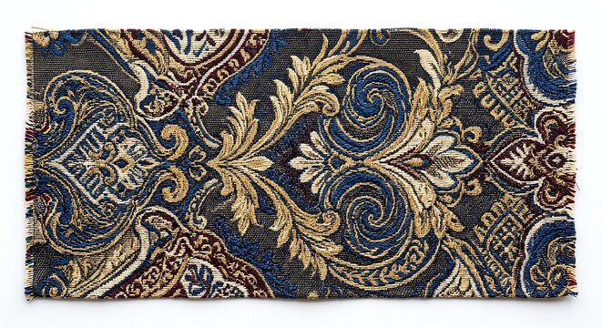 Elegant black and gold damask floral pattern with vintage ornate swirl decorations and flourishes