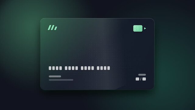 A premium dark matte debit card sits atop a moody emerald surface showcasing a sleek aesthetic for financial services that emphasizes luxury and security for digital banking customers during