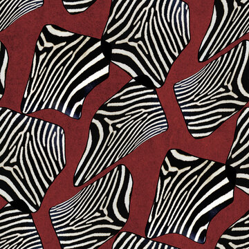 seamless zebra skin pattern