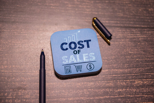 Cost of Sales Business Expense Analysis and Financial Performance Concept.