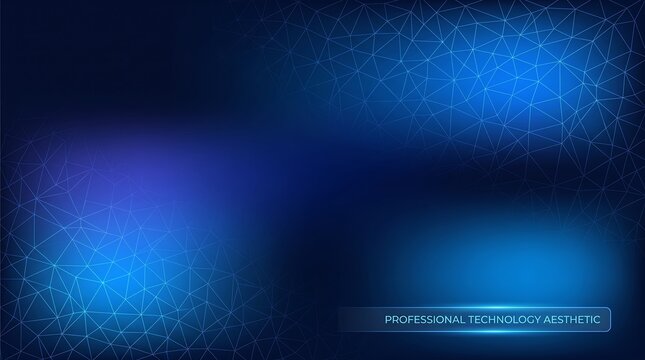 Dark Blue Mesh Network with Geometric Lines