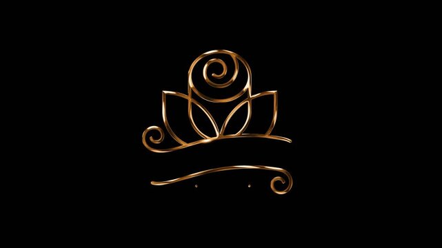 luxury prestige titles intro motion graphic blank space with alpha channel