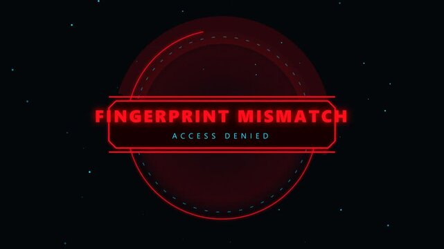 Access Denied Error Screen with Red Circular Design.