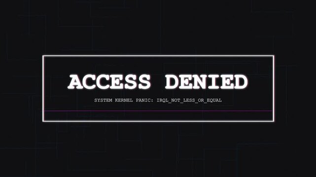 Black background with access denied error message in white text.